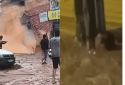 A água afetou ainda estruturas de imóveis públicos, onde os atendimentos foram interrompidos -  (crédito: Reprodução/Redes Sociais )