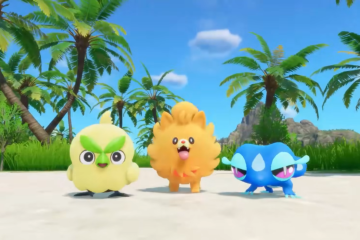 Os iniciais de Ventos e Ondas são o trio: Browt, Pombom, Gecqua -  (crédito: Divulgação/Game Freak/Nintendo)