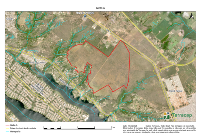 Área em destaque foi colocada como garantia a possíveis empréstimos tomados pelo BRB em projeto de lei que prevê socorro ao banco -  (crédito: Terracap) -Área em destaque foi colocada como garantia a possíveis empréstimos tomados pelo BRB em projeto de lei que prevê socorro ao banco -  (crédito: Terracap)