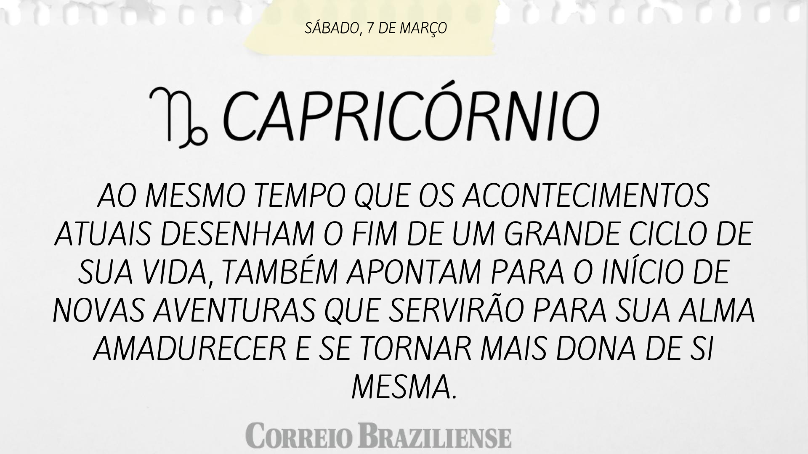 Hor&oacute;scopo | 7 de mar&ccedil;o