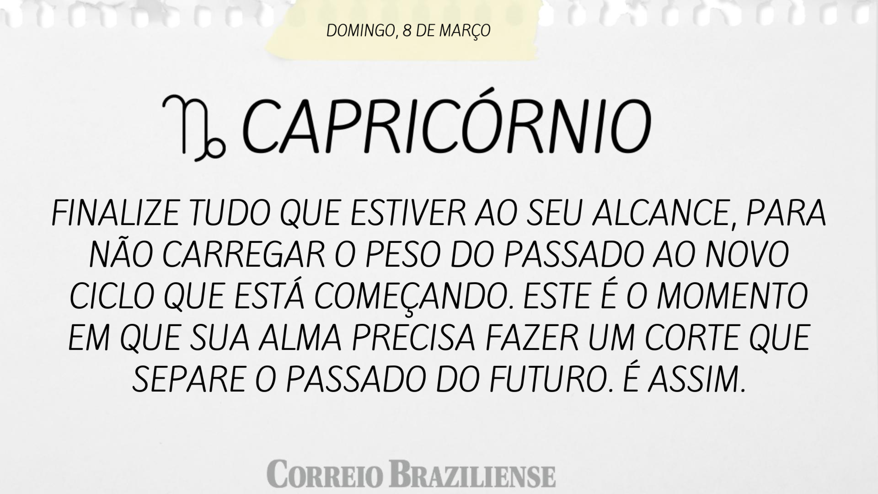 Hor&oacute;scopo | 8 de mar&ccedil;o