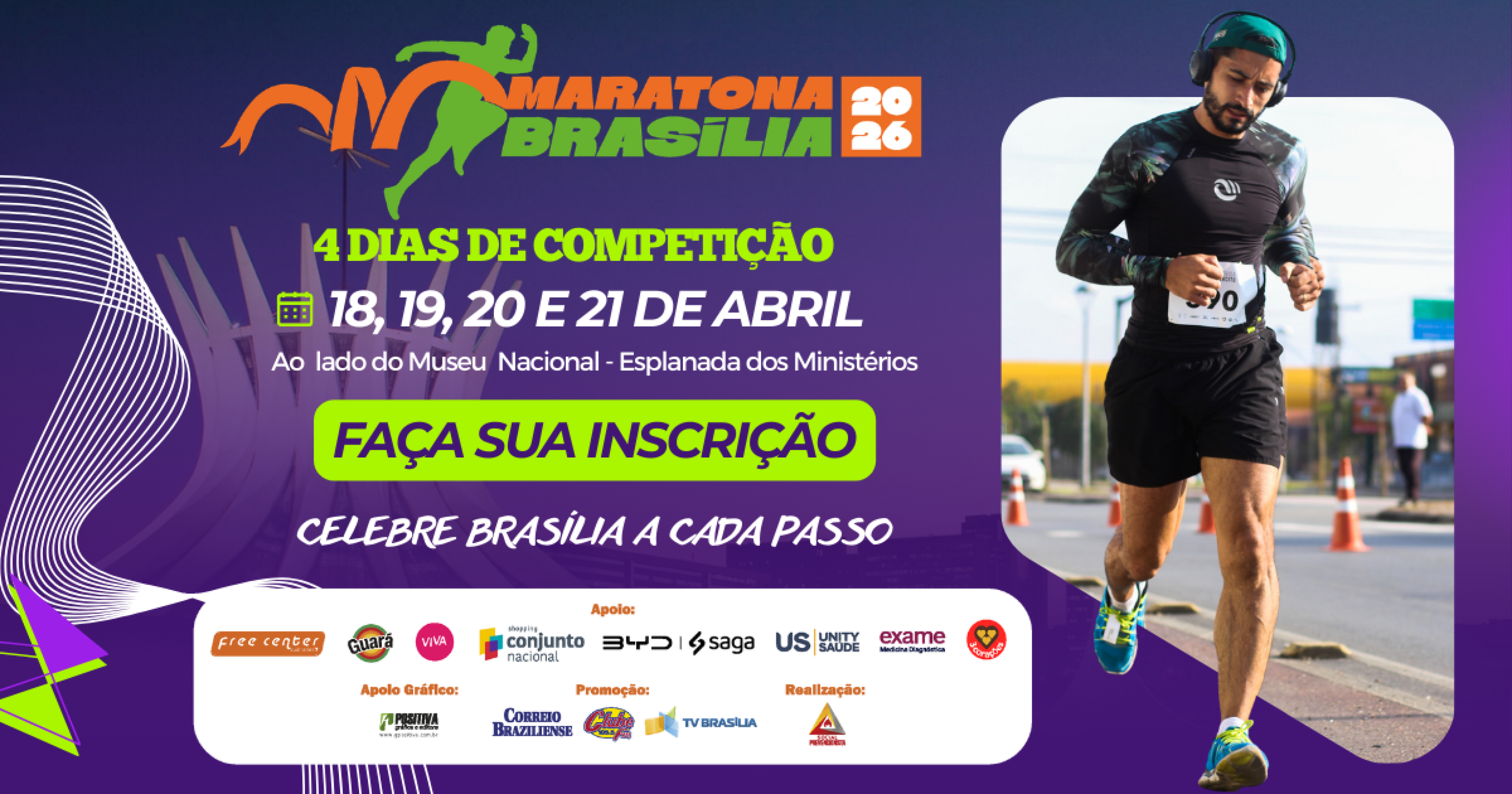 Maratona Brasília Logo 3 corações -  (crédito: CB Brands)