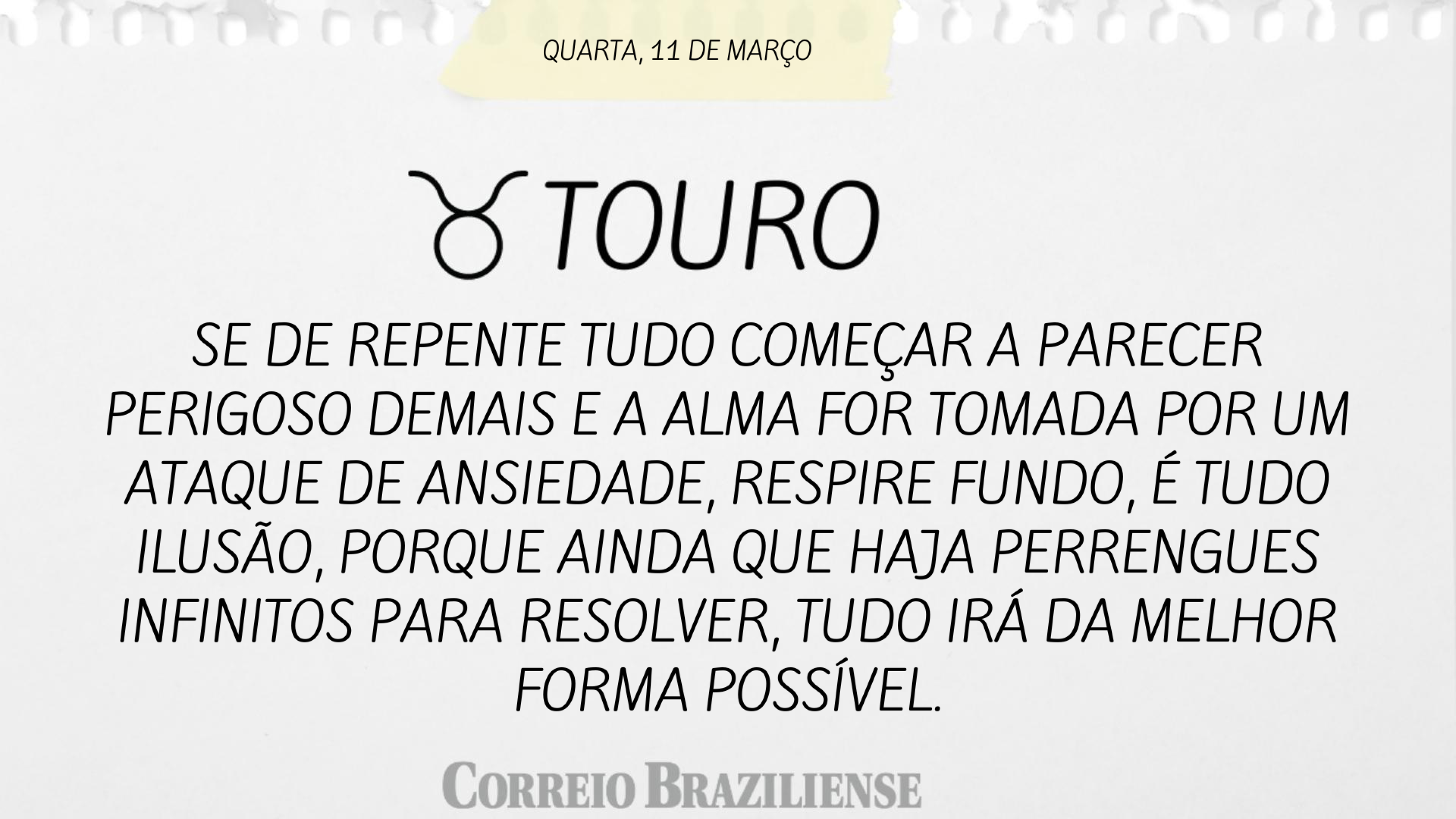 Hor&oacute;scopo | 11 de mar&ccedil;o