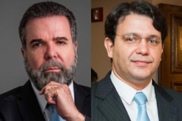 Jorge Ulisses Jacoby Fernandes, advogado, mestre em direito público, professor de direito administrativo, escritor, consultor, conferencista e palestrante e Magno Carvalho, especialista em engenharia aeroportuária, gestão de grandes obras e concessões de infraestrutura -  (crédito: Divulgação)