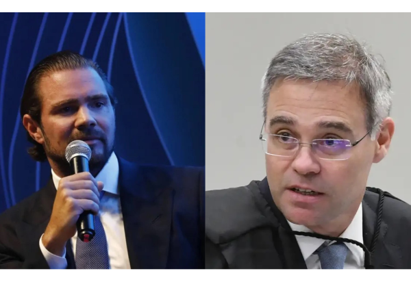 O ex-banqueiro Daniel Vorcaro (esquerda) e o ministro do Supremo Tribunal Federal (STF), André Mendonça (esquerda0 -  (crédito: Reprodução // Victor Piemonte/STF )