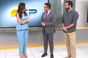 Os jornalistas Sabina Simonato, Marcelo Pereira e Guilherme Pimentel  -  (crédito: Reprodução / X / @whatwouldlbdo)