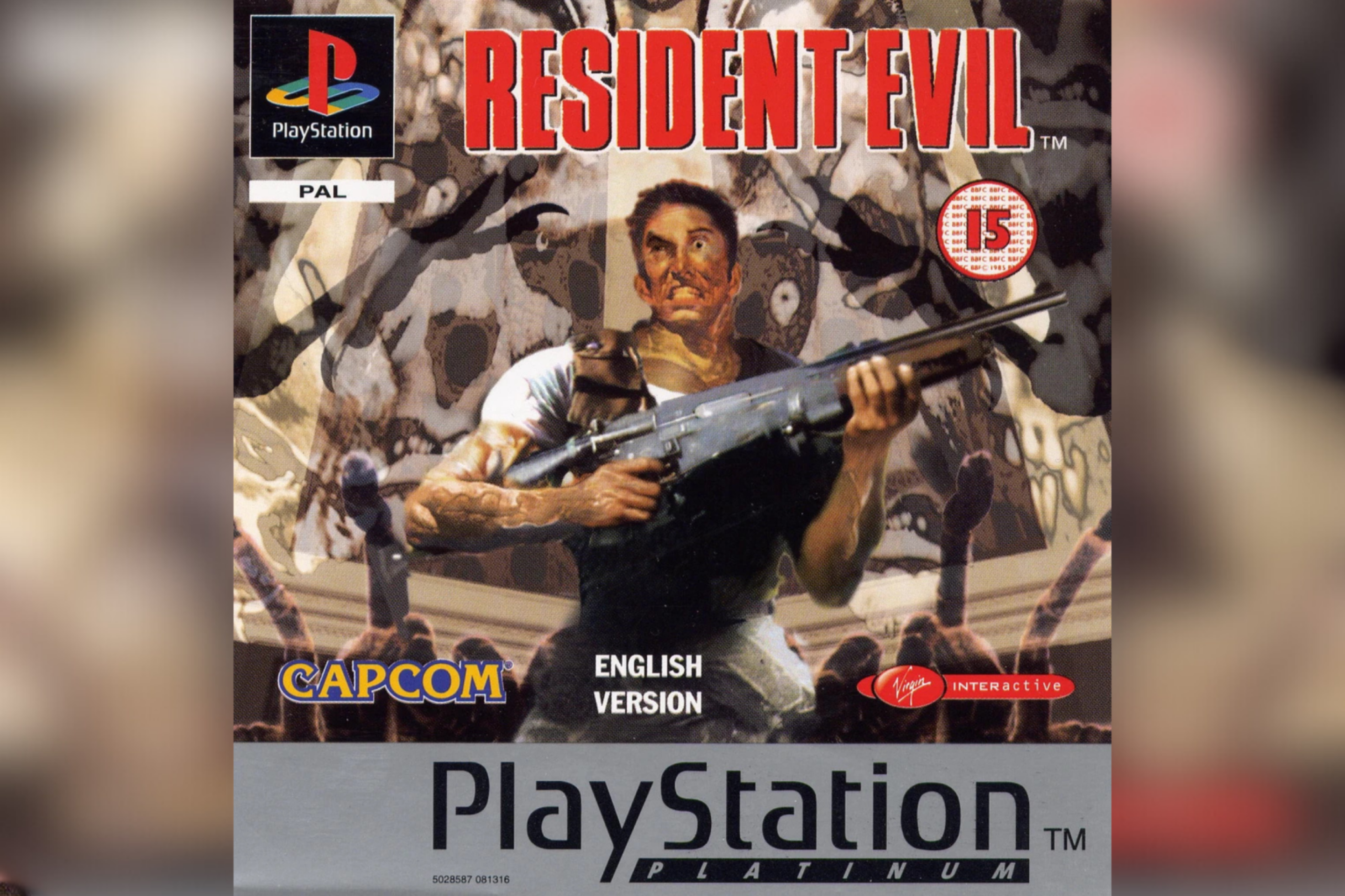 A capa do primeiro Resident Evil.