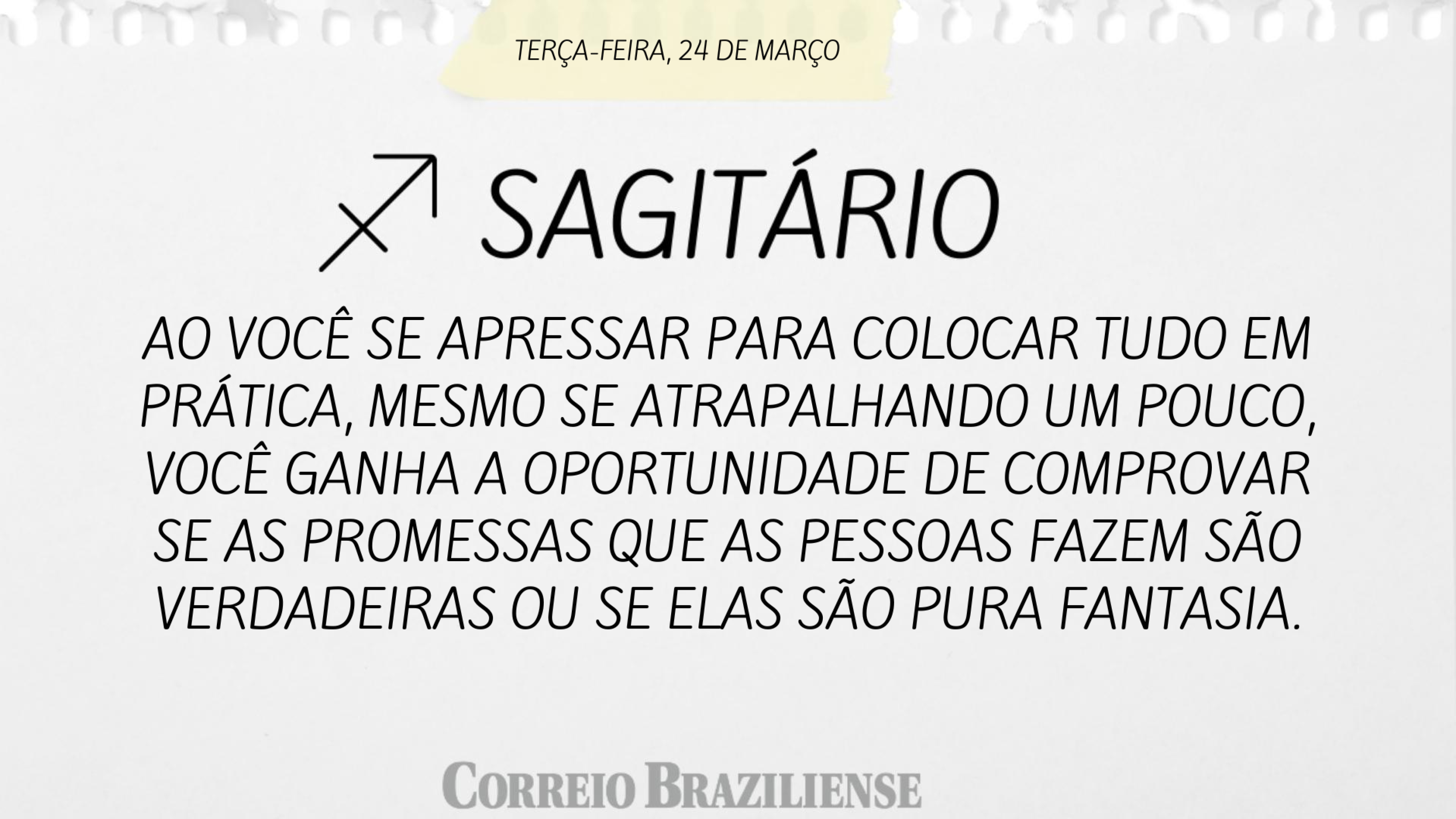 Hor&oacute;scopo desta ter&ccedil;a-feira