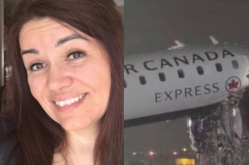 Solange Tremblay sobreviveu após ser arremessada do avião a mais de 100 metros da área do acidente -  (crédito: Reprodução/ Solange Tremblay/Facebook)