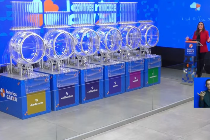 Mega-Sena, Quina, Lotofácil, +Milionária, Timemania e Dia de Sorte: resultados deste sábado - (crédito: Reprodução / Caixa Econômica / YouTube) Mega-Sena, Quina, Lotofácil, +Milionária, Timemania e Dia de Sorte: resultados deste sábado - (crédito: Reprodução / Caixa Econômica / YouTube)