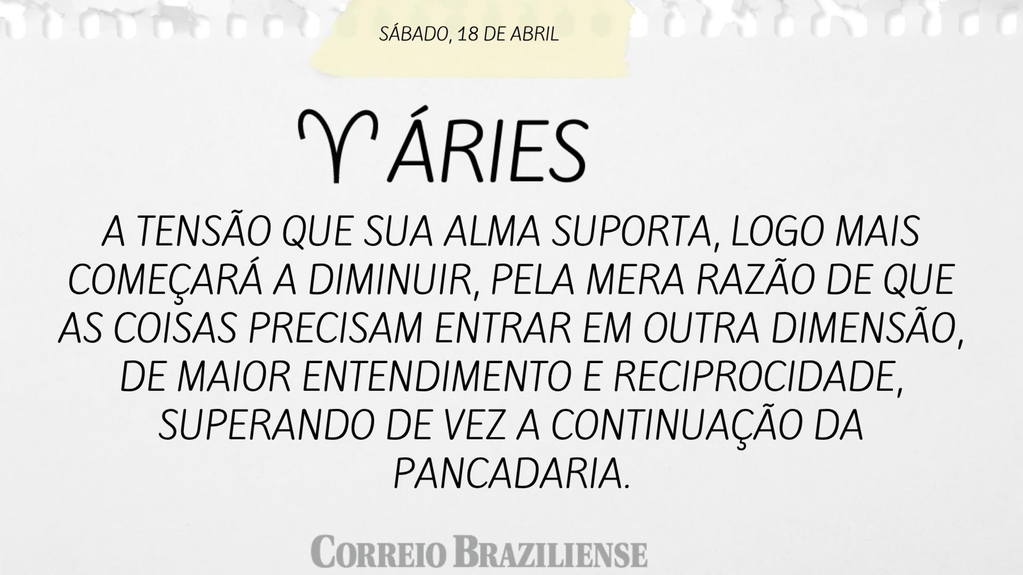 Hor&oacute;scopo | 18 de abril 