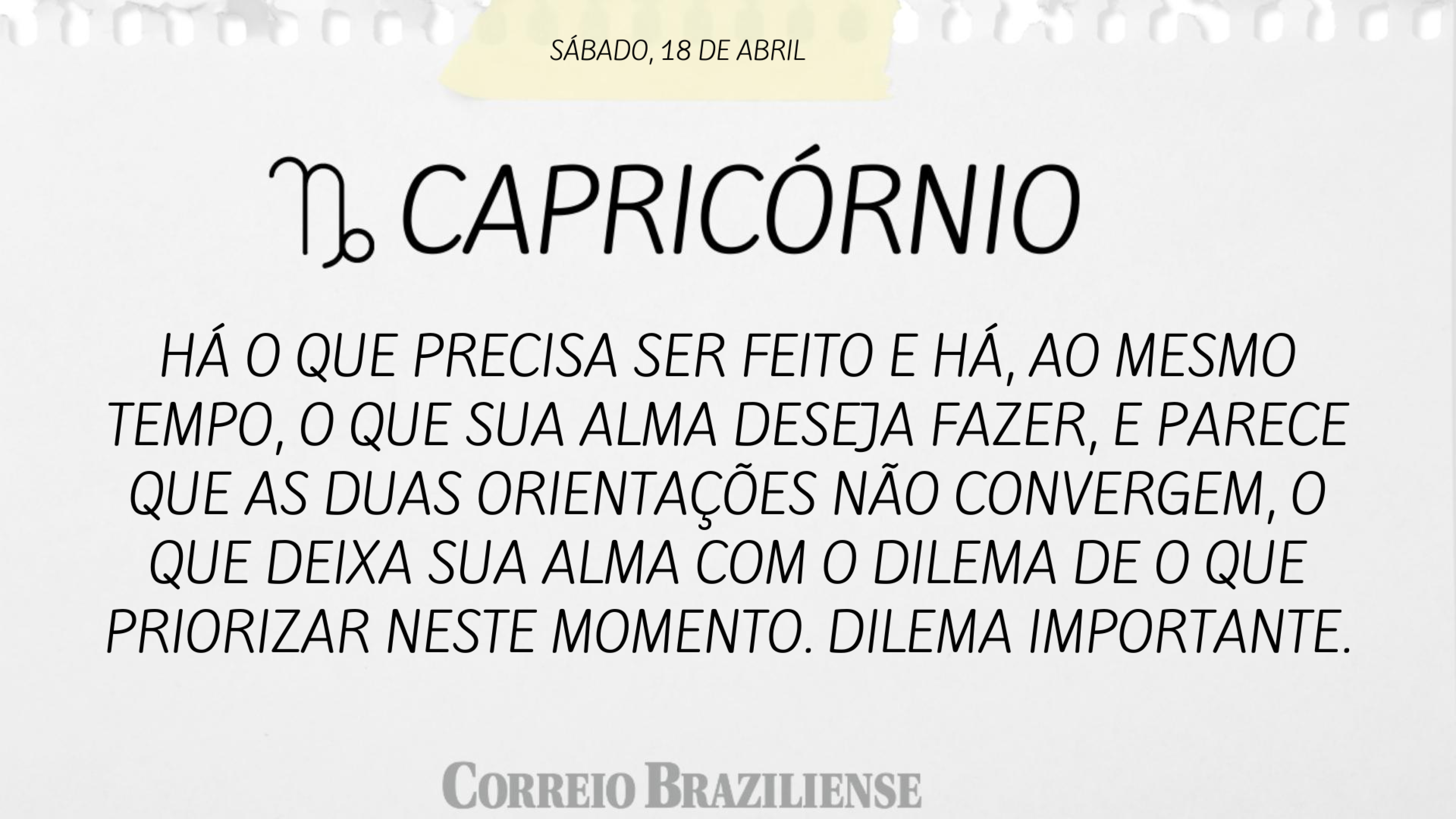 Hor&oacute;scopo | 18 de abril 