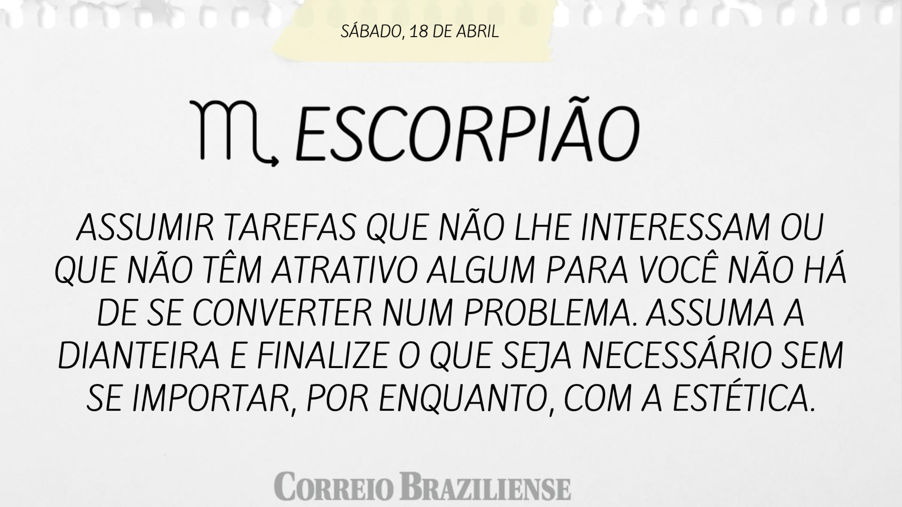 Hor&oacute;scopo | 18 de abril 
