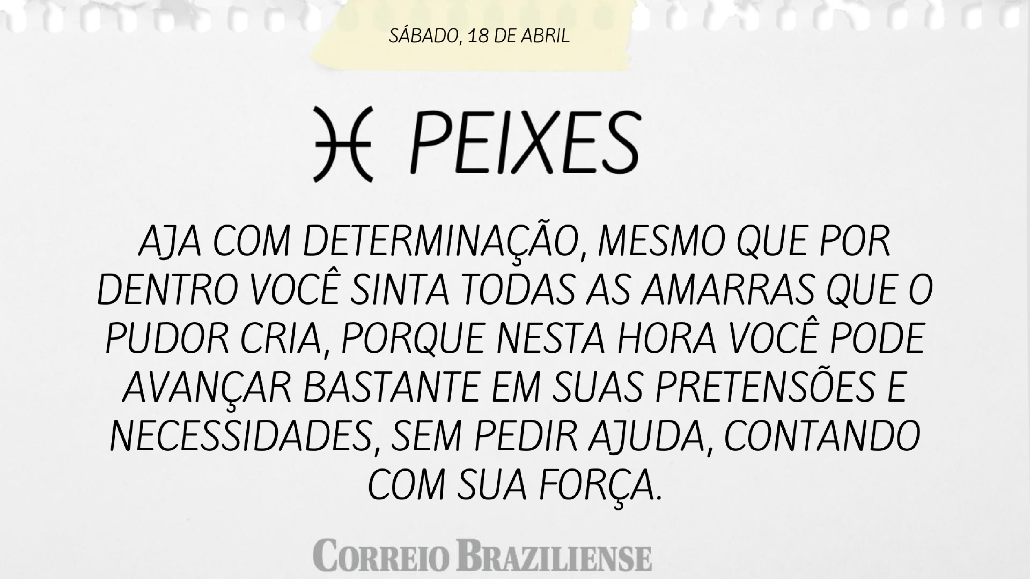 Hor&oacute;scopo | 18 de abril 