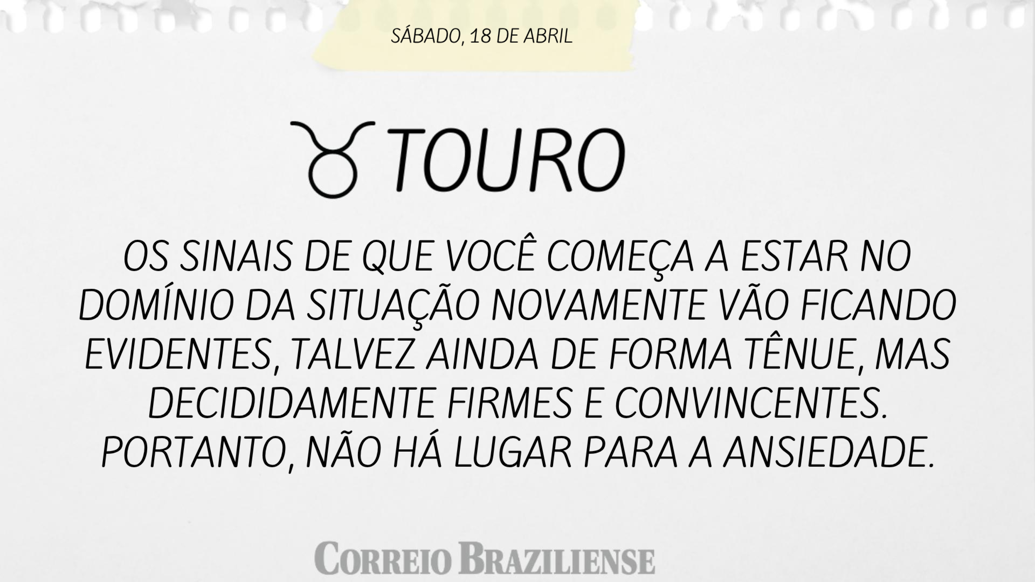 Hor&oacute;scopo | 18 de abril 