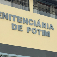Faixada da Penitenciária 2 de Potim, onde Walter Delgatti estava preso -  (crédito: Reprodução / Prefeitura Municial de Potim )
