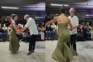 O dançarino e coreógrafo Carlinhos de Jesus volta a dançar durante o evento Cultura em Movimento, em Santos (SP) -  (crédito: Reprodução / Instagram)
