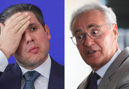 Calheiros criticou a emenda apresentada por Motta ao projeto que originou a lei do Sistema Brasileiro de Comércio de Emissões de Gases de Efeito Estufa -  (crédito: Marcelo Camargo/Agência Brasil e Lula Marques/Agência Brasil) -Calheiros criticou a emenda apresentada por Motta ao projeto que originou a lei do Sistema Brasileiro de Comércio de Emissões de Gases de Efeito Estufa -  (crédito: Marcelo Camargo/Agência Brasil e Lula Marques/Agência Brasil)