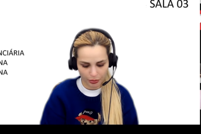 A advogada e influencer, Deolane Bezerra, durante audiência de custódia - (crédito: Reprodução / YouTube / Poder360) A advogada e influencer, Deolane Bezerra, durante audiência de custódia - (crédito: Reprodução / YouTube / Poder360)