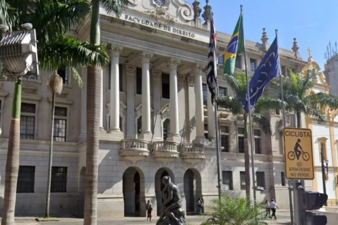 Faculdade de Direito da USP, no Largo do São Francisco, na região central de São Paulo
 -  (crédito: Reprodução)