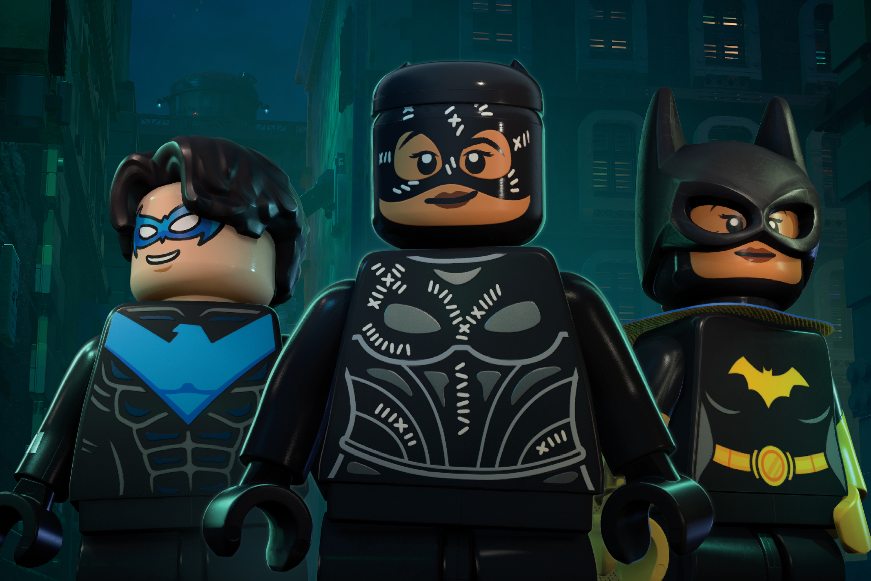A Bat-fam&iacute;lia &eacute; bem presente no t&iacute;tulo com seus membros aparecendo um a um no modo hist&oacute;ria do jogo. 