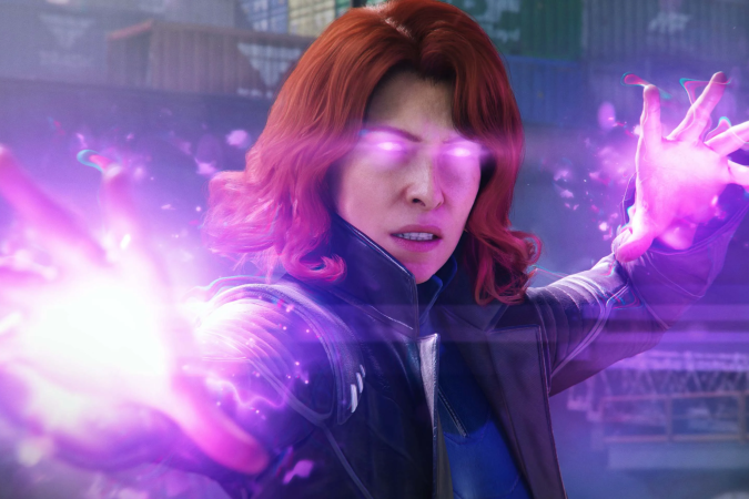 Jean Grey aparece em um momento da prévia ajudando o pareceiro X-Men.