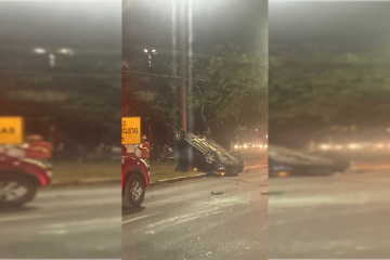Acidente ocorreu na noite desta terça-feira -  (crédito: Material cedido ao Correio)