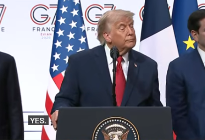 Trump durante coletiva de imprensa nesta quarta-feira (17/6) -  (crédito: Reprodução/YouTube) -Trump durante coletiva de imprensa nesta quarta-feira (17/6) -  (crédito: Reprodução/YouTube)