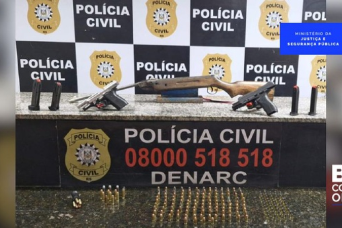 Ação nacional apreendeu 177 armas de fogo - (crédito: Divulgação/ MJSP ) Ação nacional apreendeu 177 armas de fogo - (crédito: Divulgação/ MJSP )