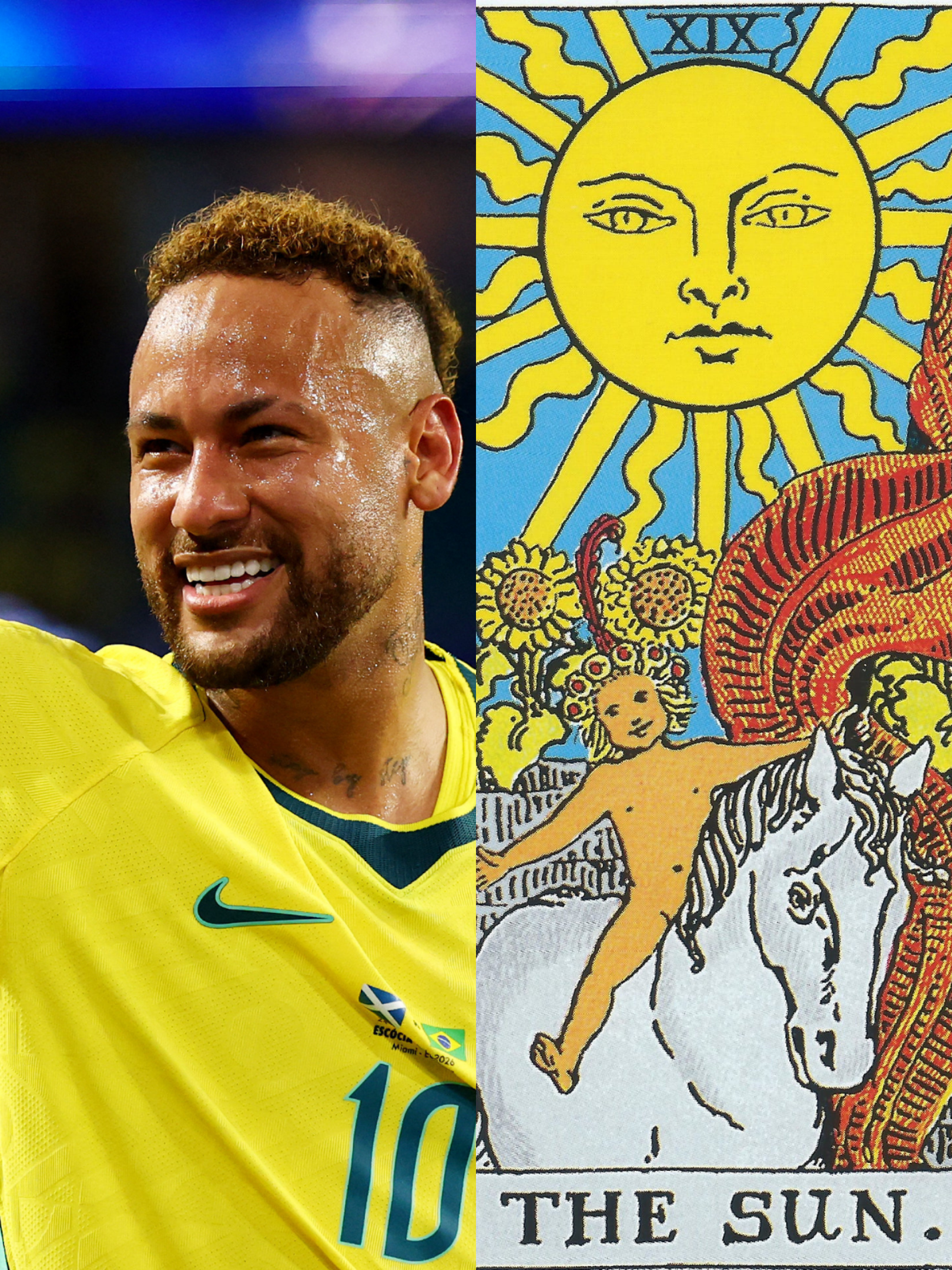 Neymar e a carta Sol, do tar&ocirc;