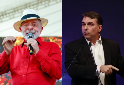 Matriz do instituto mostra que parte do eleitorado de Lula e de Flávio Bolsonaro tem visão política oposta à do candidato que apoia -  (crédito: Reprodução/Redes Sociais) -Matriz do instituto mostra que parte do eleitorado de Lula e de Flávio Bolsonaro tem visão política oposta à do candidato que apoia -  (crédito: Reprodução/Redes Sociais)