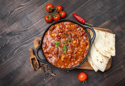 Chili de feijão com carne (Imagem: Elena.Katkova | Shutterstock) -  (crédito: EdiCase) -Chili de feijão com carne (Imagem: Elena.Katkova | Shutterstock) -  (crédito: EdiCase)