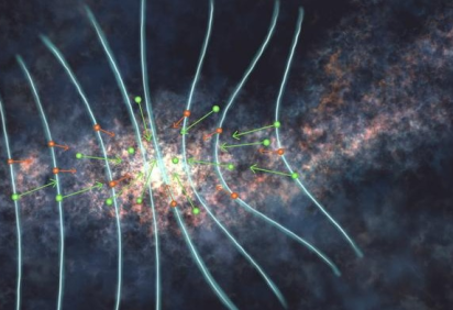 Ilustra&ccedil;&atilde;o mostra o processo de difus&atilde;o ambipolar em ber&ccedil;&aacute;rios estelares, onde o campo magn&eacute;tico enfraquece para permitir a forma&ccedil;&atilde;o de estrelas -  (crédito: Yurika Nakamura e Doris Arzoumanian/Kyushu University) -Ilustra&ccedil;&atilde;o mostra o processo de difus&atilde;o ambipolar em ber&ccedil;&aacute;rios estelares, onde o campo magn&eacute;tico enfraquece para permitir a forma&ccedil;&atilde;o de estrelas -  (crédito: Yurika Nakamura e Doris Arzoumanian/Kyushu University)