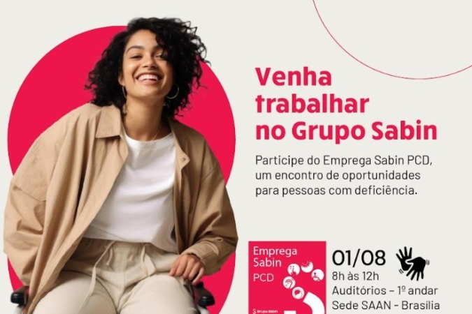 O Grupo Sabin realiza no dia 1º de agosto o Emprega Sabin PCD.  -  (crédito: Divulgação - Sabin)