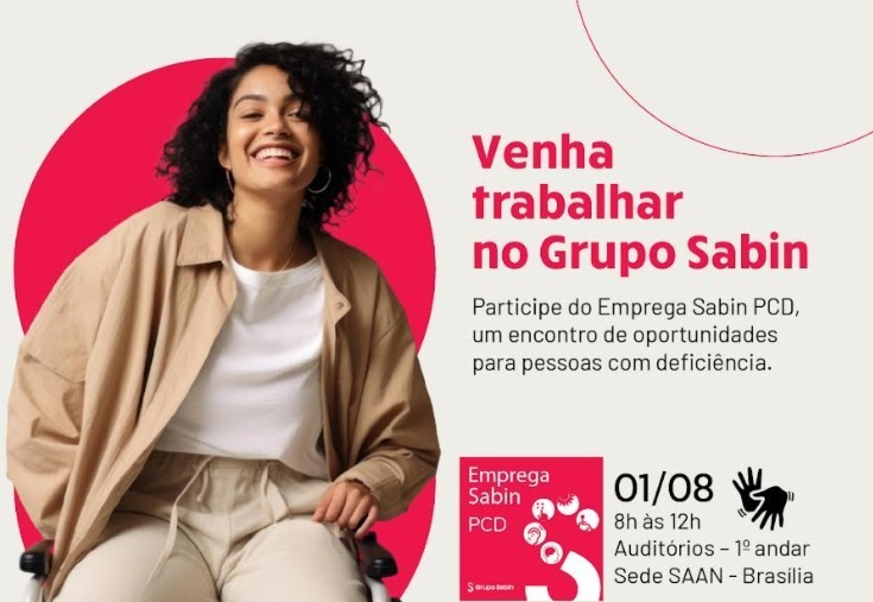 Sabin promove evento com vagas exclusivas para pessoas com deficiência