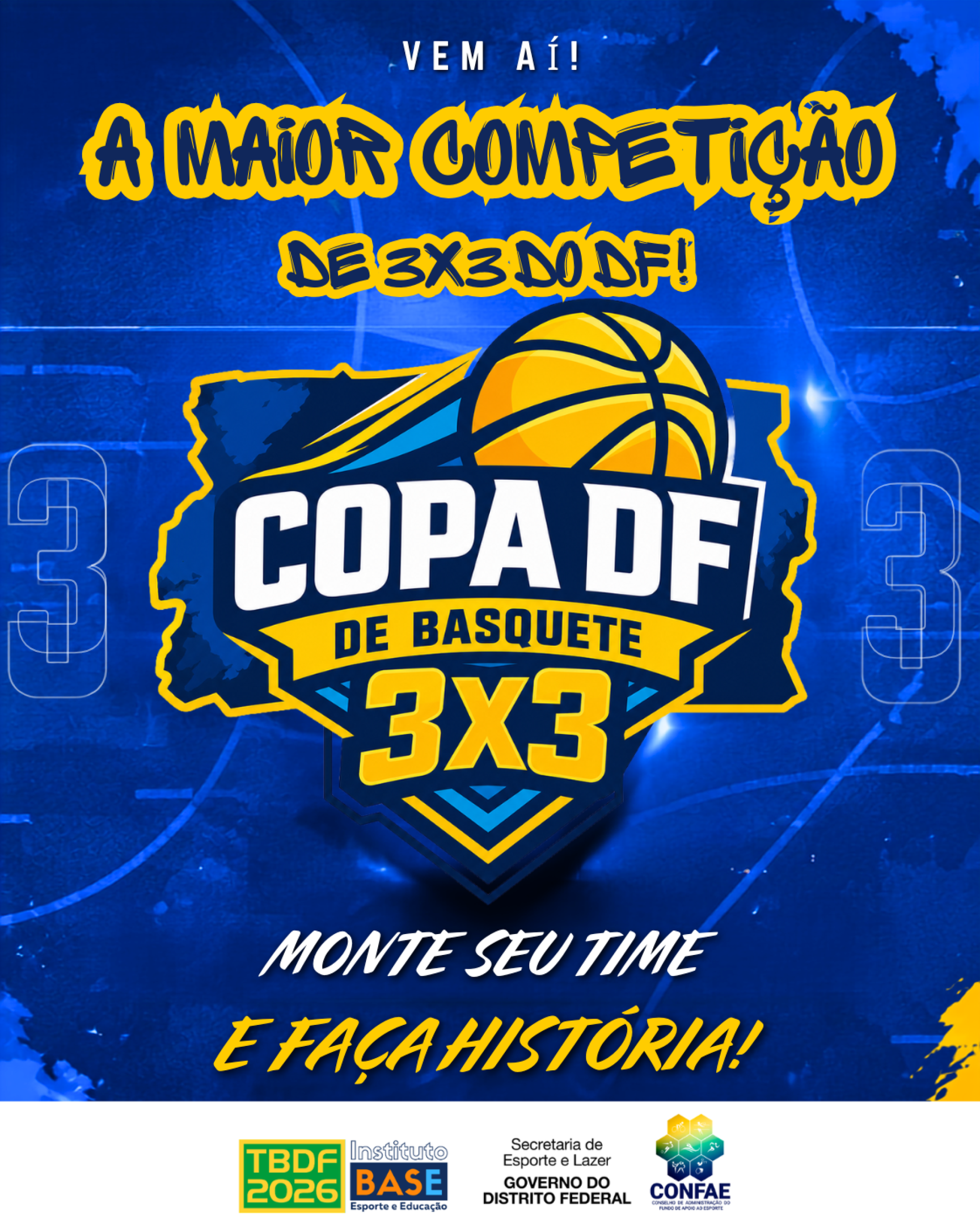 Copa DF de Basquete 3x3 abre inscrições gratuitas para edição inédita