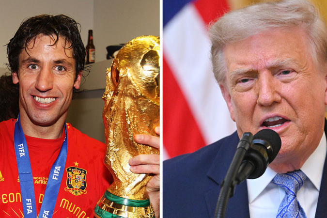 Joan Capdevila (à esquerda) e David Villa comemoram o triunfo da Espanha na Copa do Mundo de 2010. - (crédito: Getty Images) Joan Capdevila (à esquerda) e David Villa comemoram o triunfo da Espanha na Copa do Mundo de 2010. - (crédito: Getty Images)