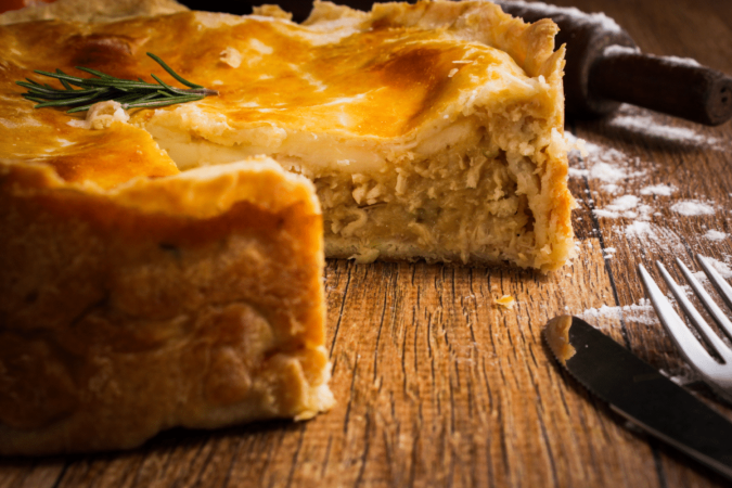 Torta proteica com frango cremoso para o lanche da tarde (Imagem: Alan Camargo Fotografia | Shutterstock) - (crédito: EdiCase) Torta proteica com frango cremoso para o lanche da tarde (Imagem: Alan Camargo Fotografia | Shutterstock) - (crédito: EdiCase)