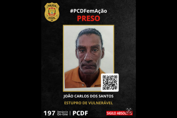 Polícia divulgou a foto do suspeito -  (crédito: PCDF/Divulgação)