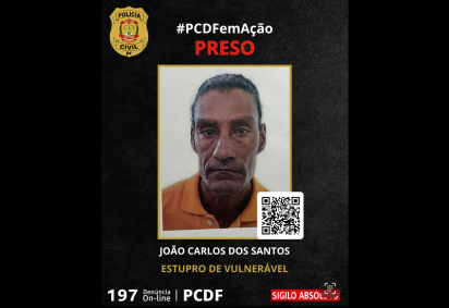 Polícia divulgou a foto do suspeito -  (crédito: PCDF/Divulgação) -Polícia divulgou a foto do suspeito -  (crédito: PCDF/Divulgação)