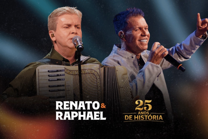 Renato e Raphael celebram 25 anos com pot-pourri de sucessos nostálgicos