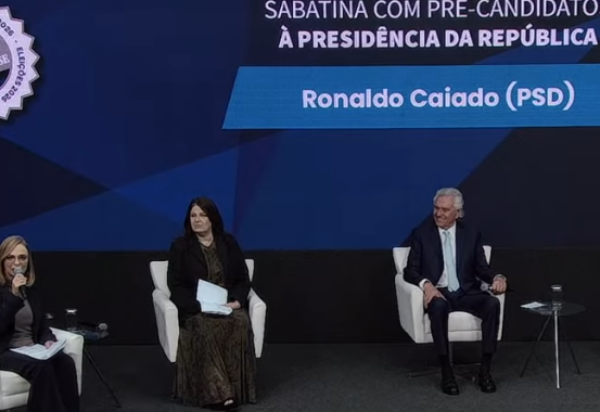Ronaldo Caiado, presidenciável na sabatina do Correio -  (crédito: Reprodução/YouTube)