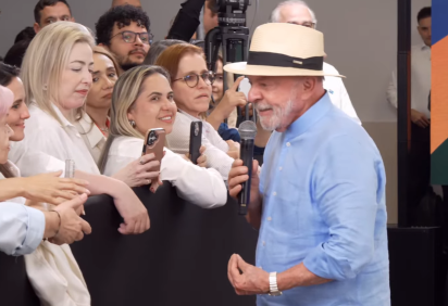 Lula discursa em visita a hospital federal no Ceará -  (crédito: Reprodução/Youtube Lula Oficial)