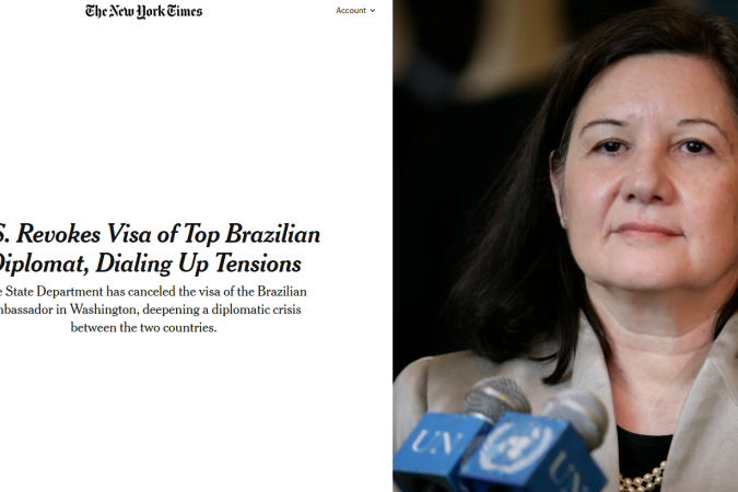 Como imprensa internacional noticiou revogação do visto de embaixadora do Brasil e aumento da tensão com os EUA - (crédito: BBC Geral) Como imprensa internacional noticiou revogação do visto de embaixadora do Brasil e aumento da tensão com os EUA - (crédito: BBC Geral)