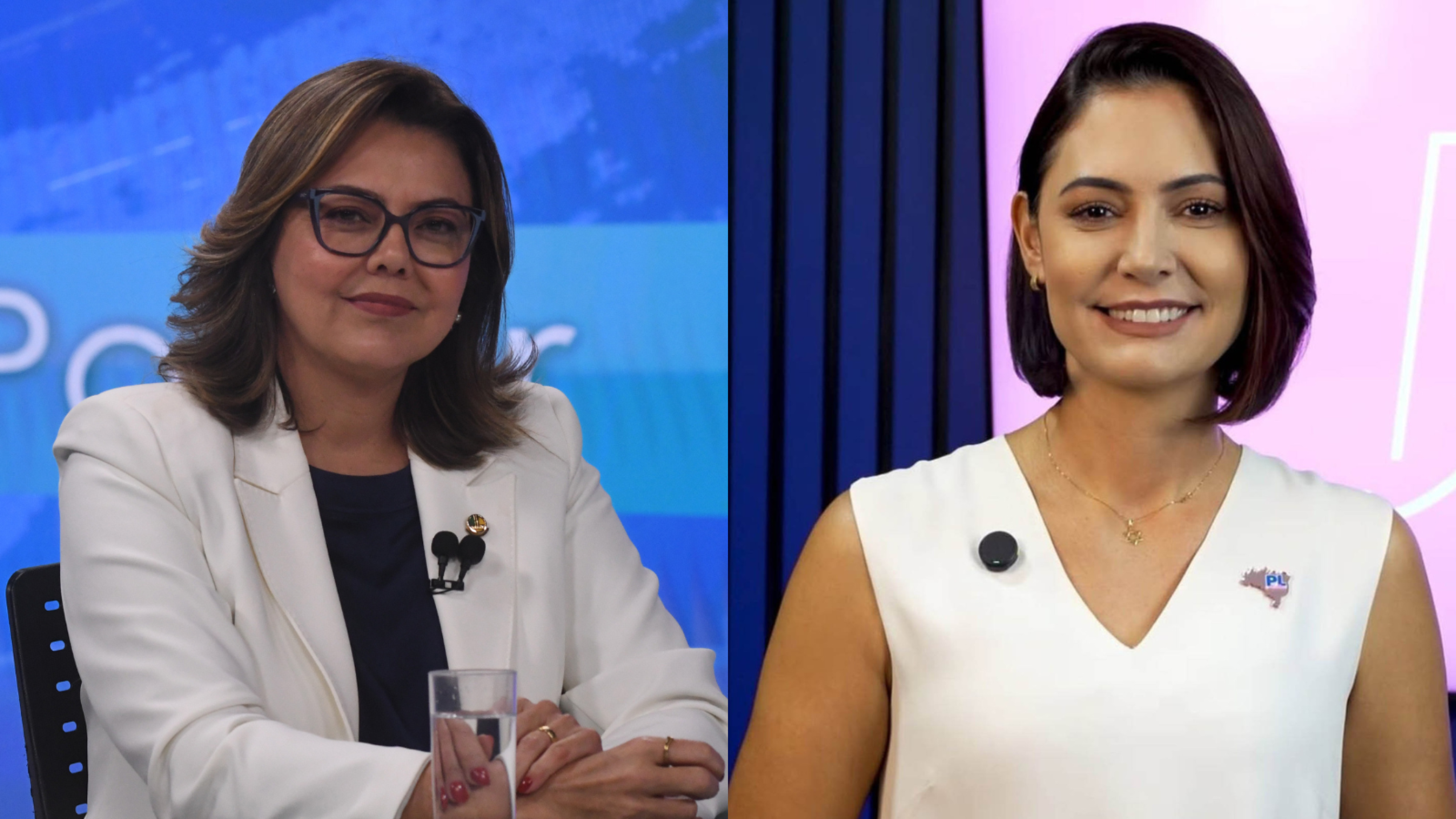 Leila do Vôlei e Michelle Bolsonaro estão à frente na pesquisa para o Senado -  (crédito:  Marcelo Ferreira/CB/D.A Press - Reprodução/Instagram)