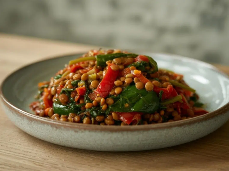 Lentilha com pimentão e espinafre (Imagem: Oliver_Johnson | Shutterstock)
  -  (crédito: EdiCase)