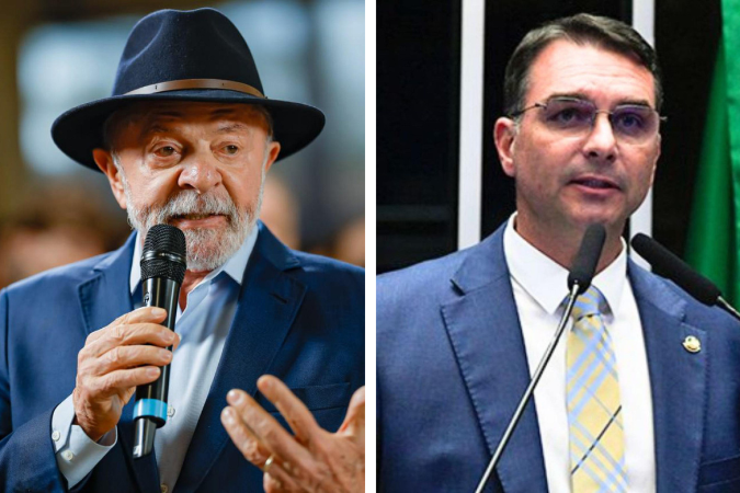 Lula e Flávio Bolsonaro - (crédito: Ricardo Stuckert e Jefferson Rudy/Agencia Senado) Lula e Flávio Bolsonaro - (crédito: Ricardo Stuckert e Jefferson Rudy/Agencia Senado)