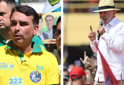 Senador Fl&aacute;vio Bolsonaro e presidente Lula s&atilde;o os principais nomes em pesquisa eleitoral sobre as inten&ccedil;&otilde;es de voto no Paran&aacute; -  (crédito: Edesio Ferreira/EM/D.A Press e Miguel Schincariol/AFP) -Senador Fl&aacute;vio Bolsonaro e presidente Lula s&atilde;o os principais nomes em pesquisa eleitoral sobre as inten&ccedil;&otilde;es de voto no Paran&aacute; -  (crédito: Edesio Ferreira/EM/D.A Press e Miguel Schincariol/AFP)