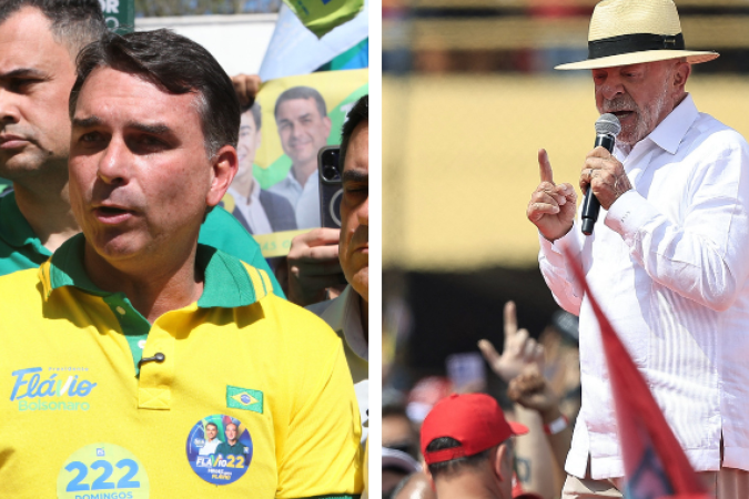 Senador Flávio Bolsonaro e presidente Lula são os principais nomes em pesquisa eleitoral sobre as intenções de voto no Paraná - (crédito: Edesio Ferreira/EM/D.A Press e Miguel Schincariol/AFP) Senador Flávio Bolsonaro e presidente Lula são os principais nomes em pesquisa eleitoral sobre as intenções de voto no Paraná - (crédito: Edesio Ferreira/EM/D.A Press e Miguel Schincariol/AFP)