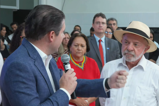 Hugo Motta projeta que Alcolumbre vote Redata, projeto de autoria do governo Lula - (crédito: Reprodução/Youtube Lula Oficial) Hugo Motta projeta que Alcolumbre vote Redata, projeto de autoria do governo Lula - (crédito: Reprodução/Youtube Lula Oficial)